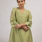 Green Chanderi Kurta