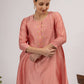 Pink Embroidered chanderi Kurta