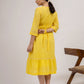 Yellow Cotton Dobby Kurta