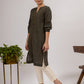 Dark Green Cotton Kurta