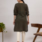 Dark Green Cotton Kurta