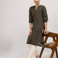 Dark Green Cotton Kurta