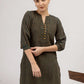 Dark Green Cotton Kurta