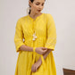 Yellow Cotton Dobby Kurta