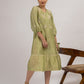 Green Embroidered Chanderi Dress