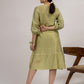 Green Embroidered Chanderi Dress