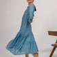 Teal Blue Maheshwari silk Dress