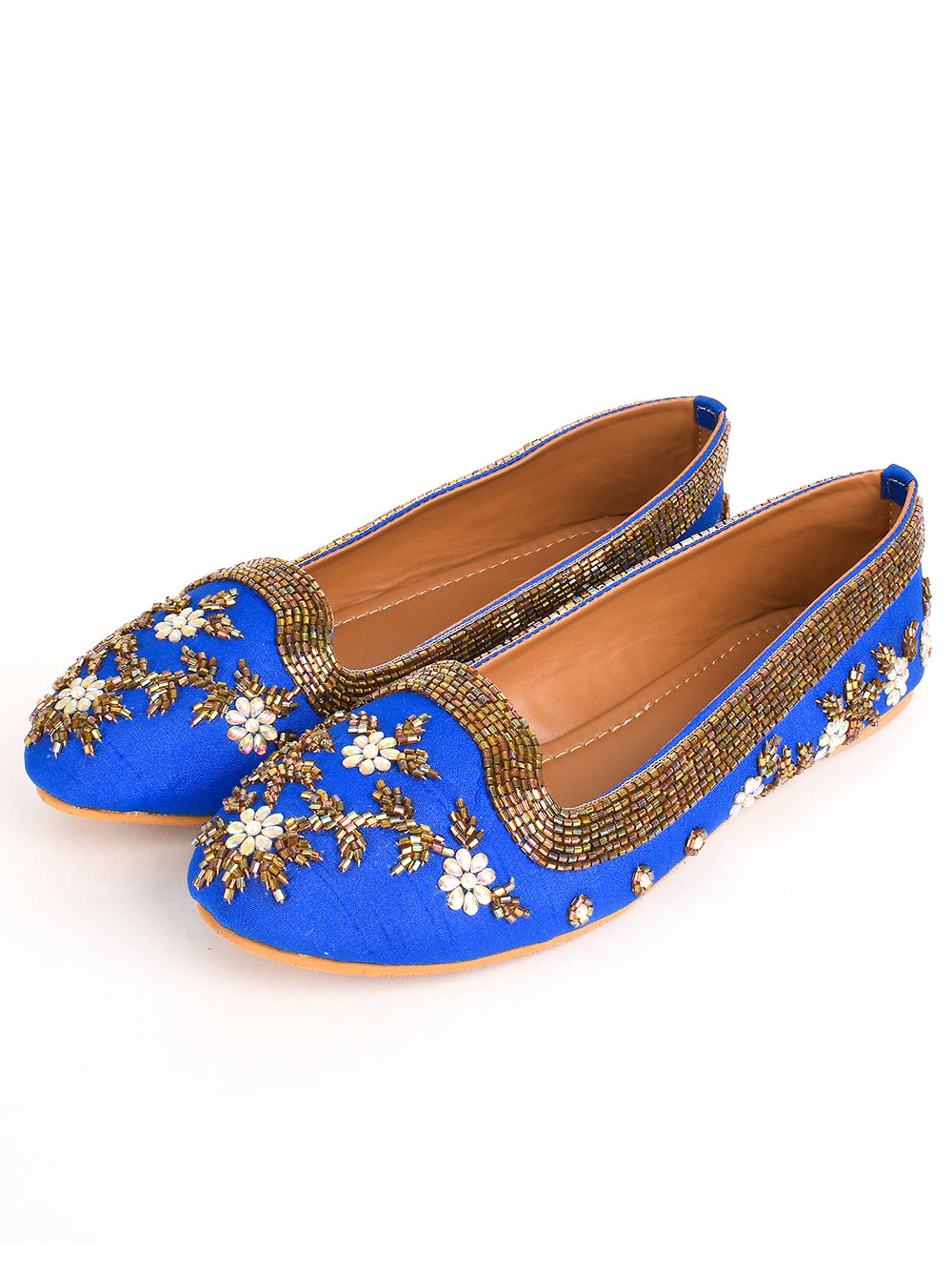 Blue Leather Kutdana Loafers