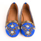 Blue Leather Kutdana Loafers