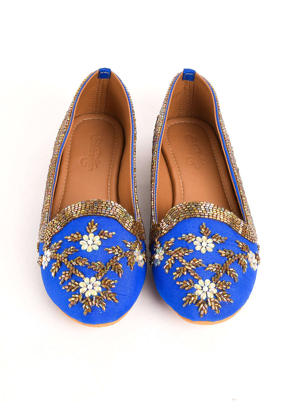 Blue Leather Kutdana Loafers