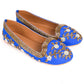 Blue Leather Kutdana Loafers