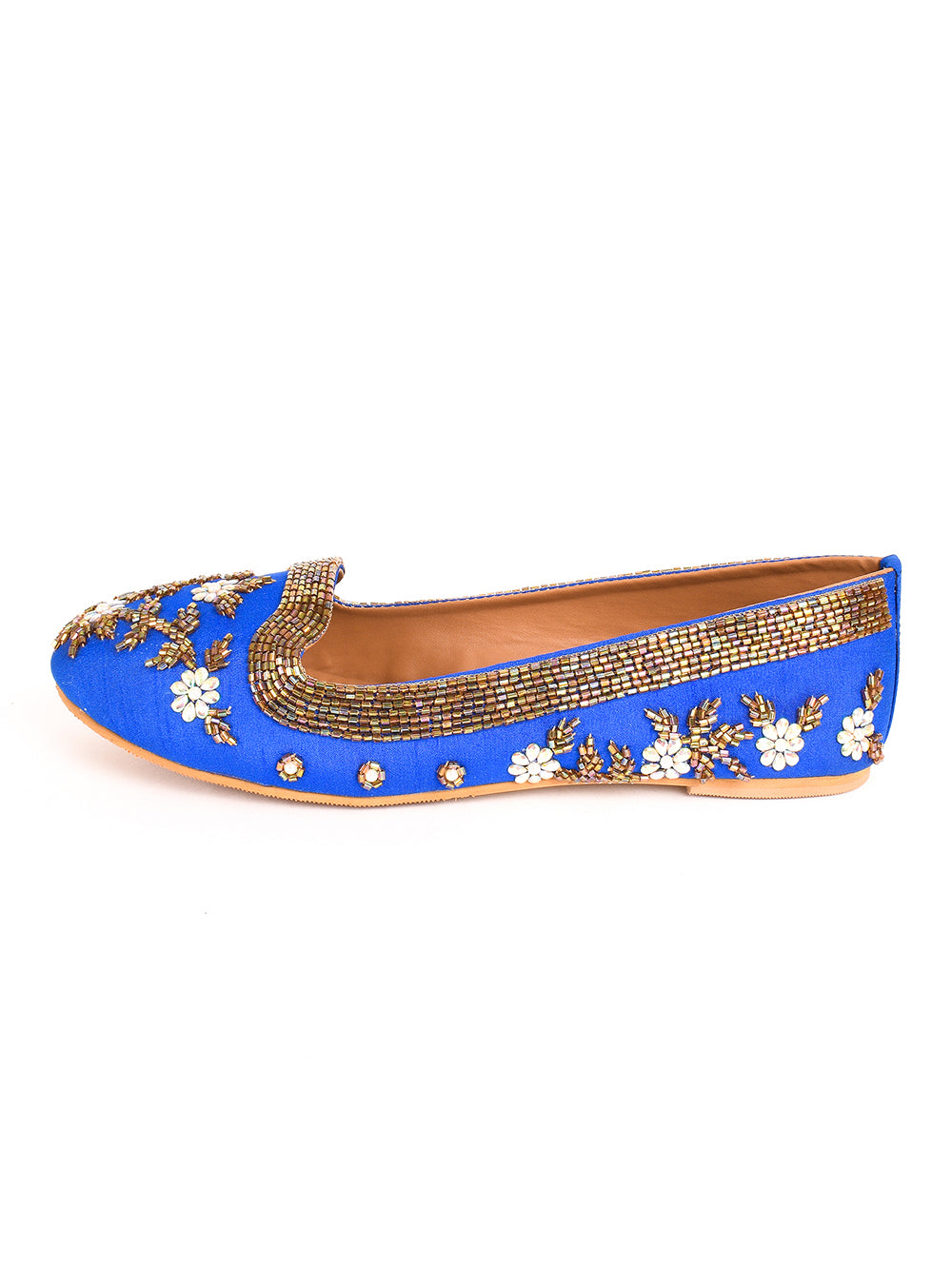 Blue Leather Kutdana Loafers