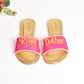 Pink Vegan Leather Pataka Dulhan Flats