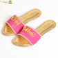 Pink Vegan Leather Pataka Dulhan Flats