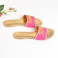 Pink Vegan Leather Pataka Dulhan Flats