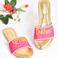 Pink Vegan Leather Pataka Dulhan Flats