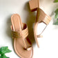 Beige Leather Kolhapuri Heels