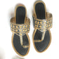 Mystic Black Gold Filigree Kolapuri Flats