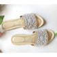 Off White Leather Flats