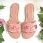 Baby Pink Leather Flats