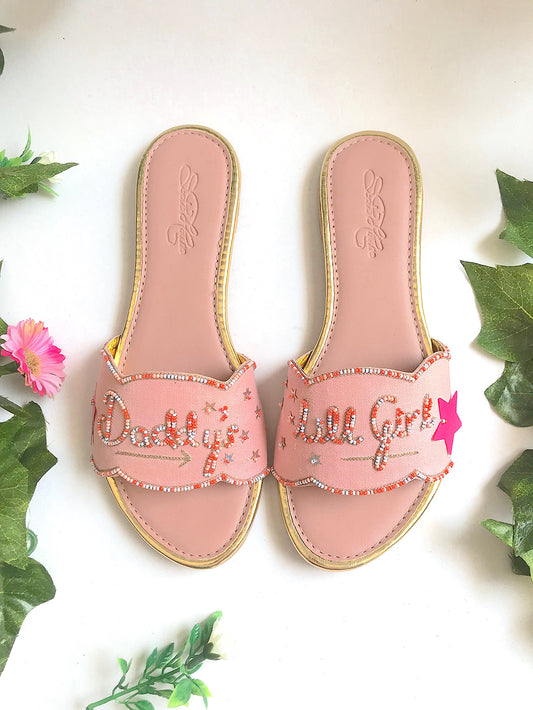 Baby Pink Leather Flats