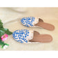 Beige & Blue Leather Loafer