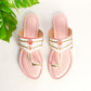 Baby Pink Leather Flats