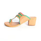 Multicolor leather Block Heel