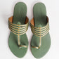 Olive Green leather Kolapuri Flats