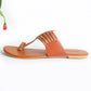 Tan leather Kolapur Flats