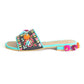 Multicolor Leather Flats