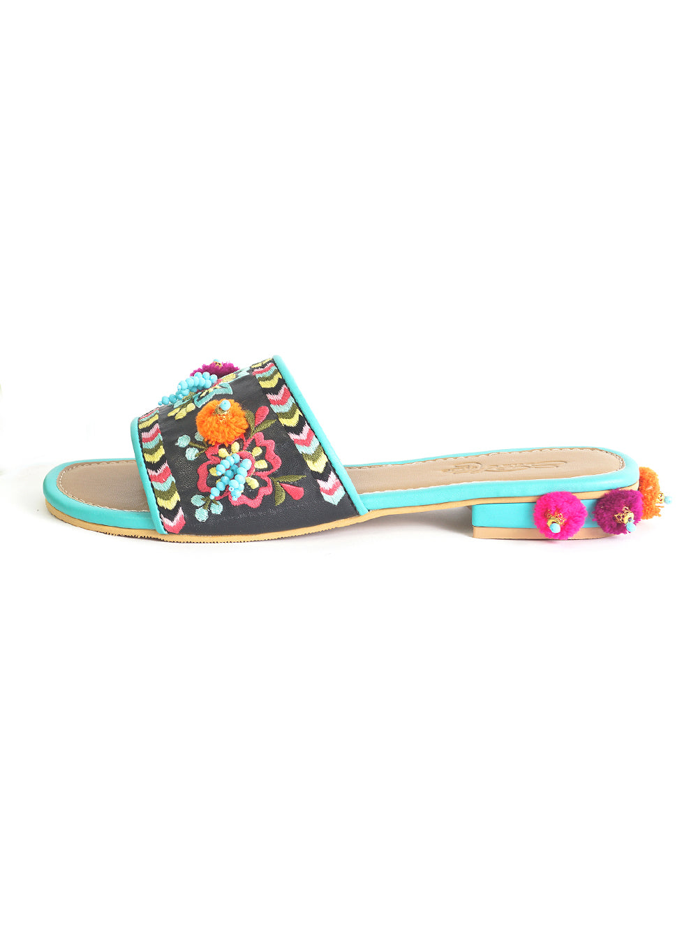 Multicolor Leather Flats