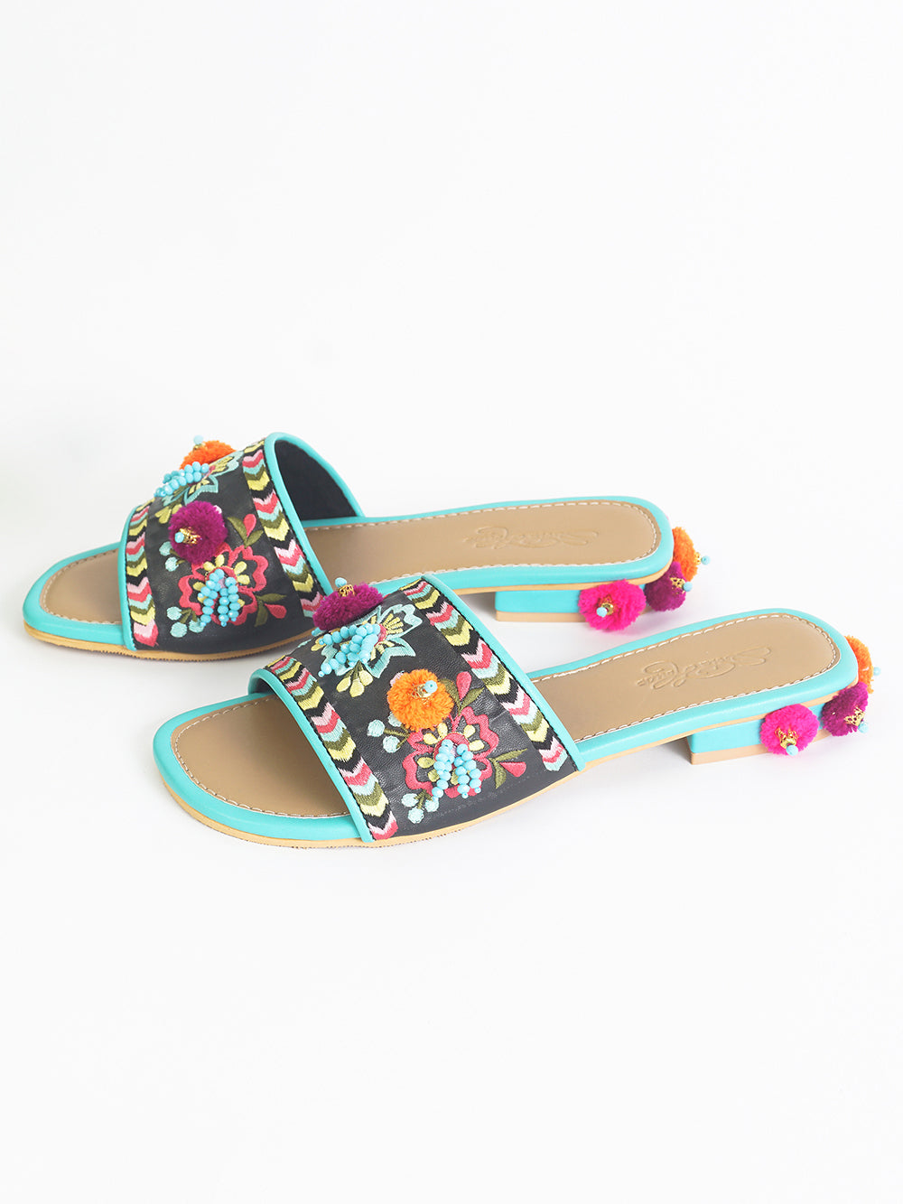 Multicolor Leather Flats