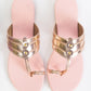 Rose Gold Kolapuri leather Flats