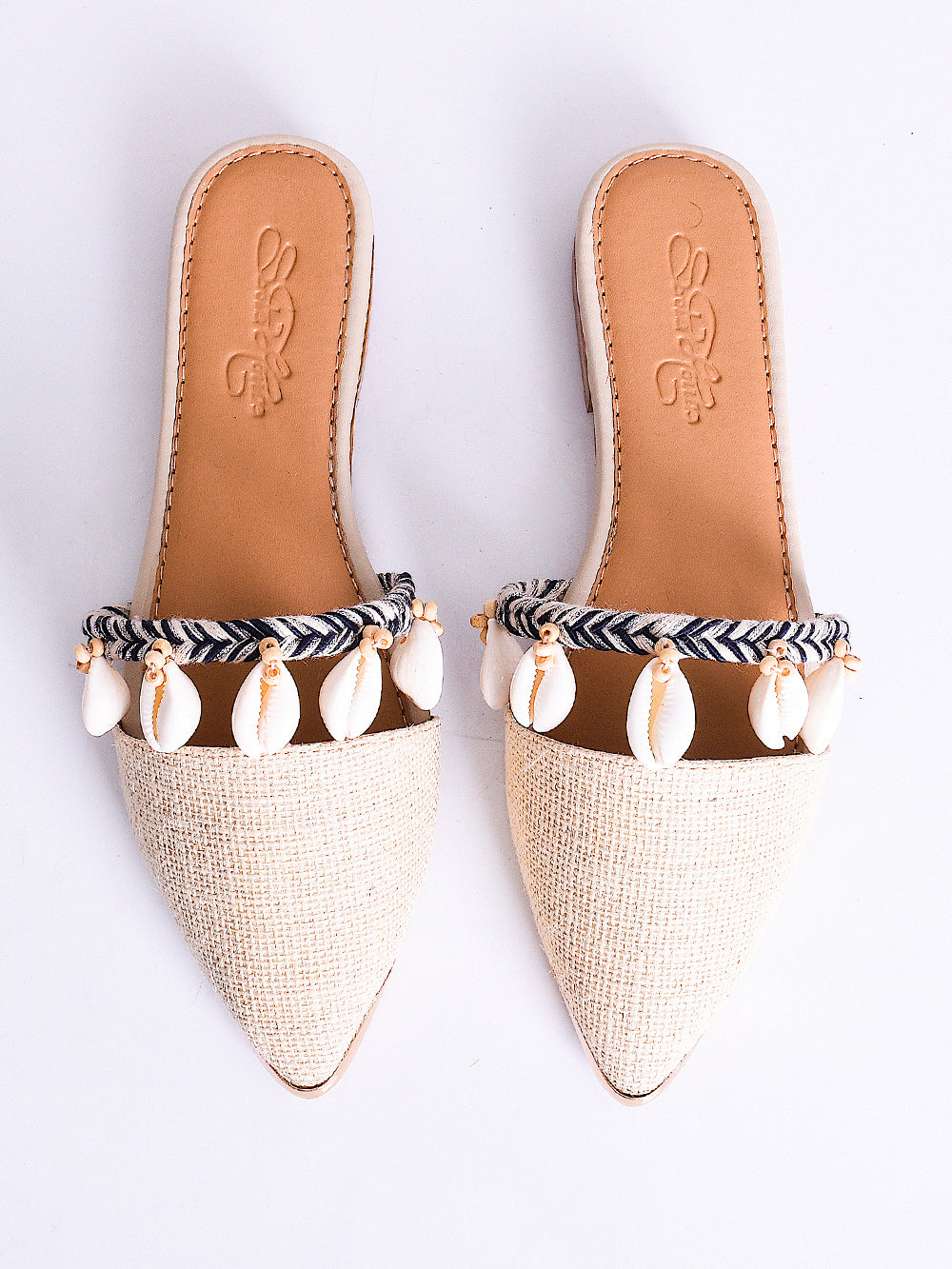 Beige & black Vegan Leather Loafer