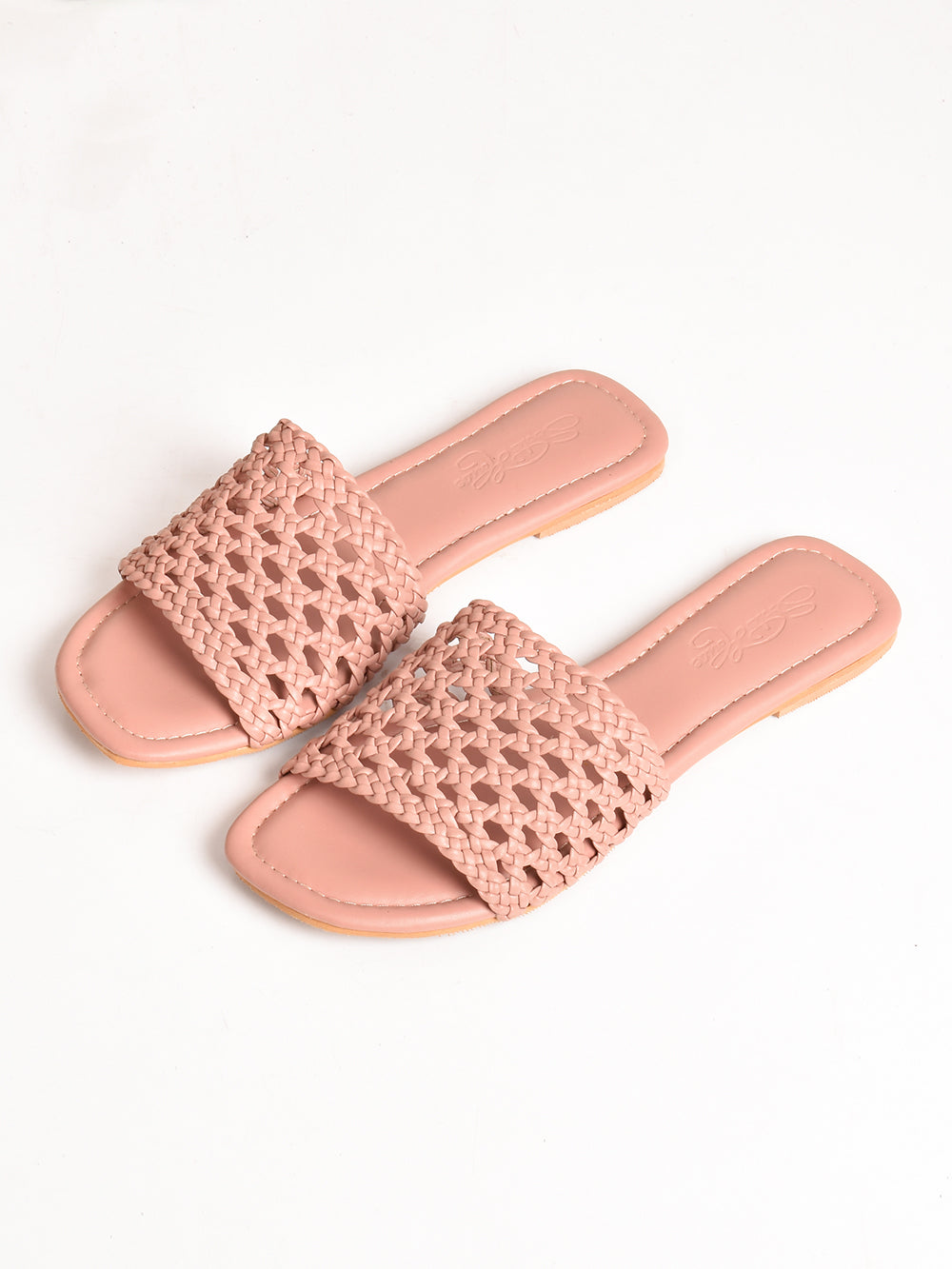 Pink Vegan Leather Flats