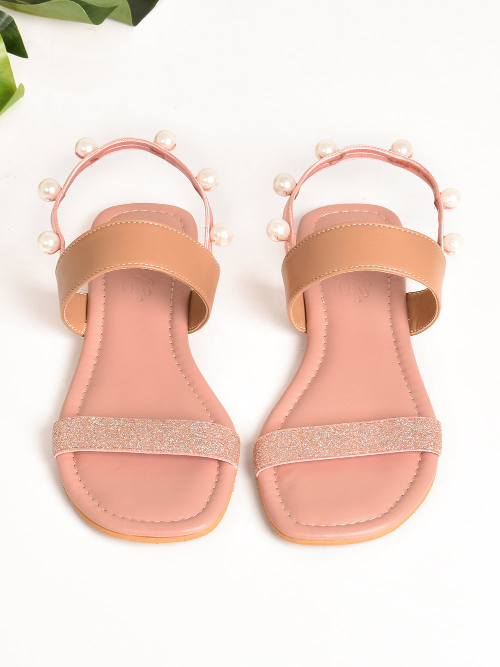 Pink Vegan Leather Flats