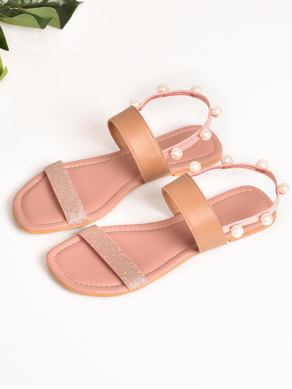 Pink Vegan Leather Flats