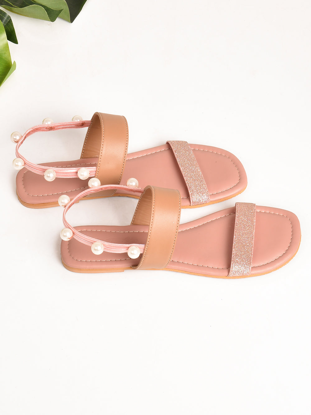 Pink Vegan Leather Flats