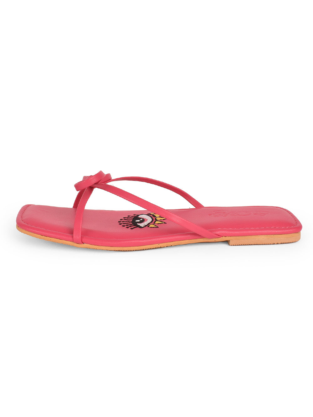 Pink Vegan Leather Flats