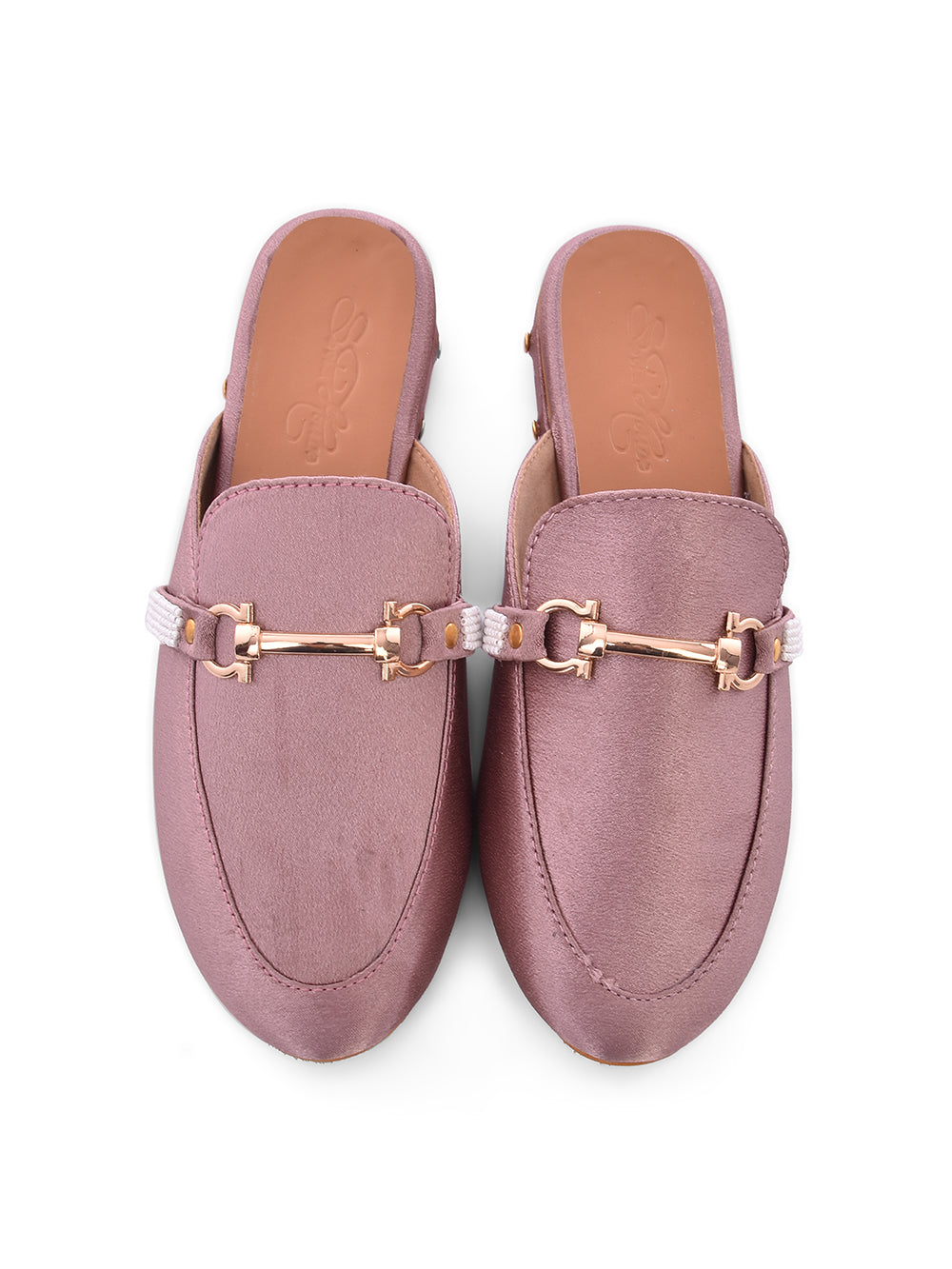 Mauve Vegan Leather Loafers