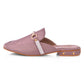 Mauve Vegan Leather Loafers