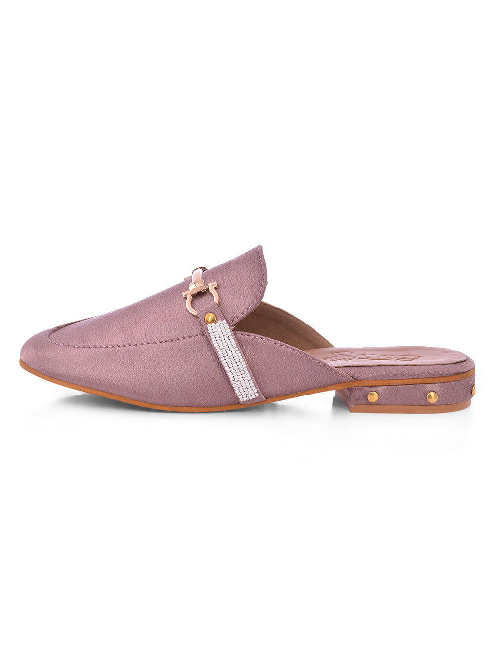 Mauve Vegan Leather Loafers