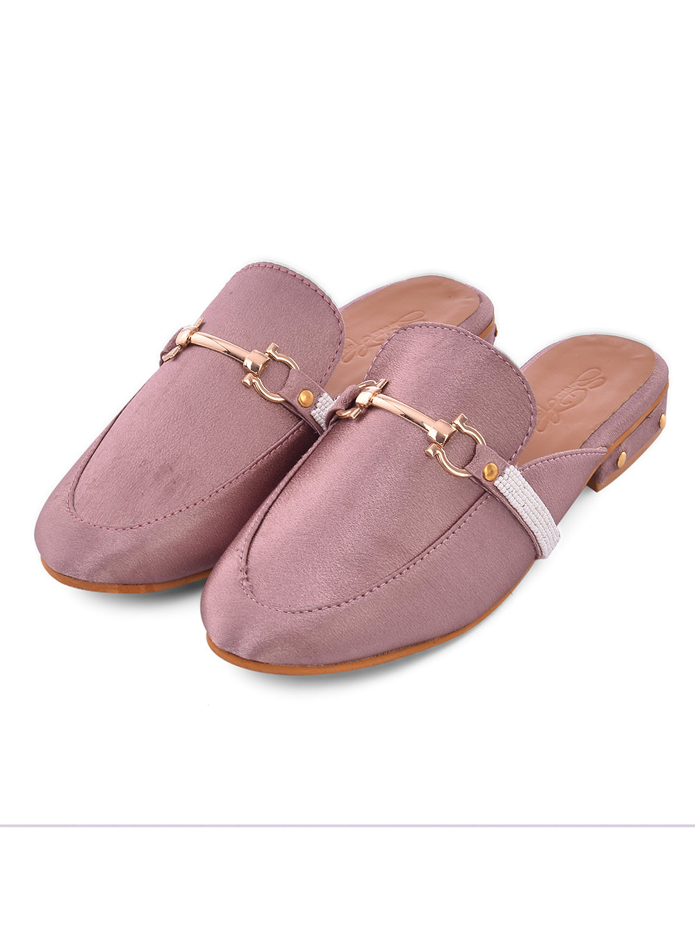 Mauve Vegan Leather Loafers