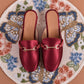 Maroon Vegan Leather Loafers