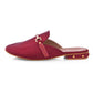 Maroon Vegan Leather Loafers