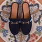 Denim Vegan Leather Loafers