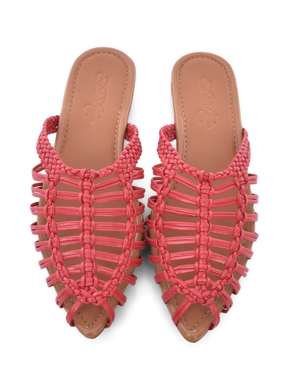 Pink Vegan Leather Flats