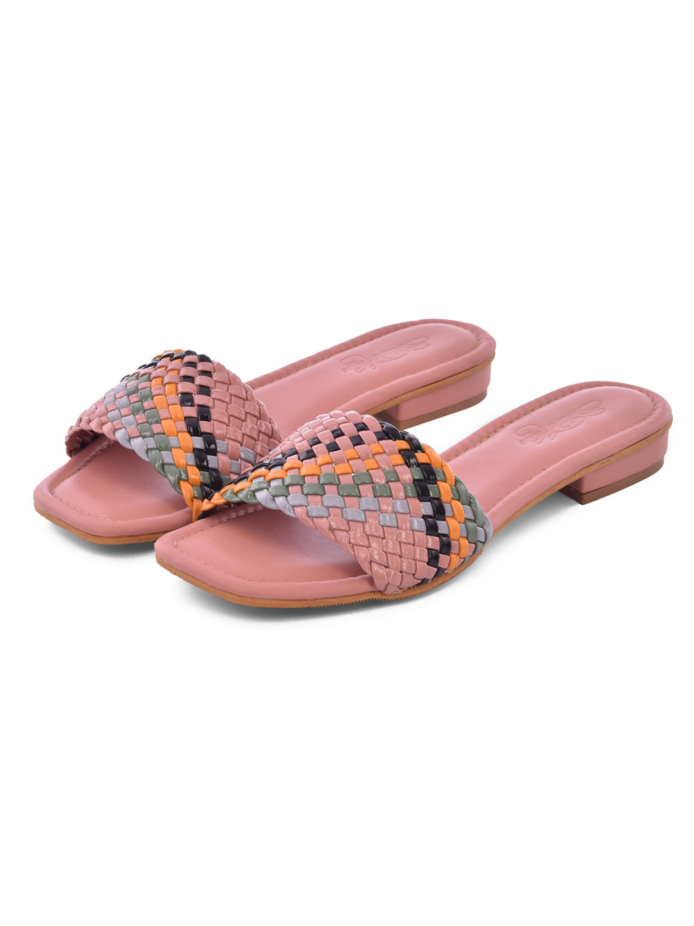 Pink Vegan Leather Flats