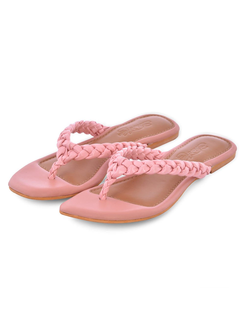 Baby Pink Vegan Leather Flats